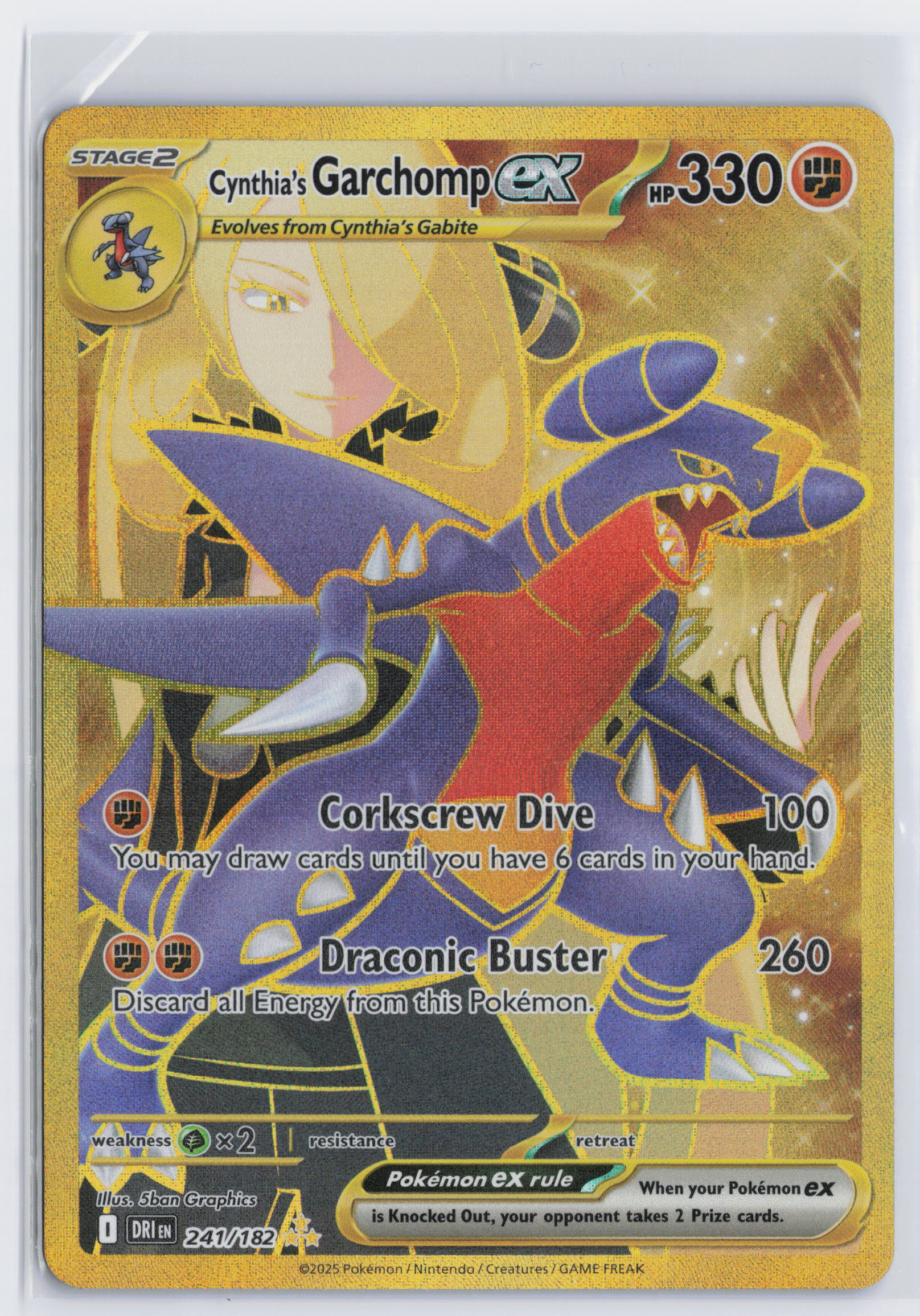 Cynthia's Garchomp ex - #241/182 - Pokémon Scarlet & Violet - Destined Rivals