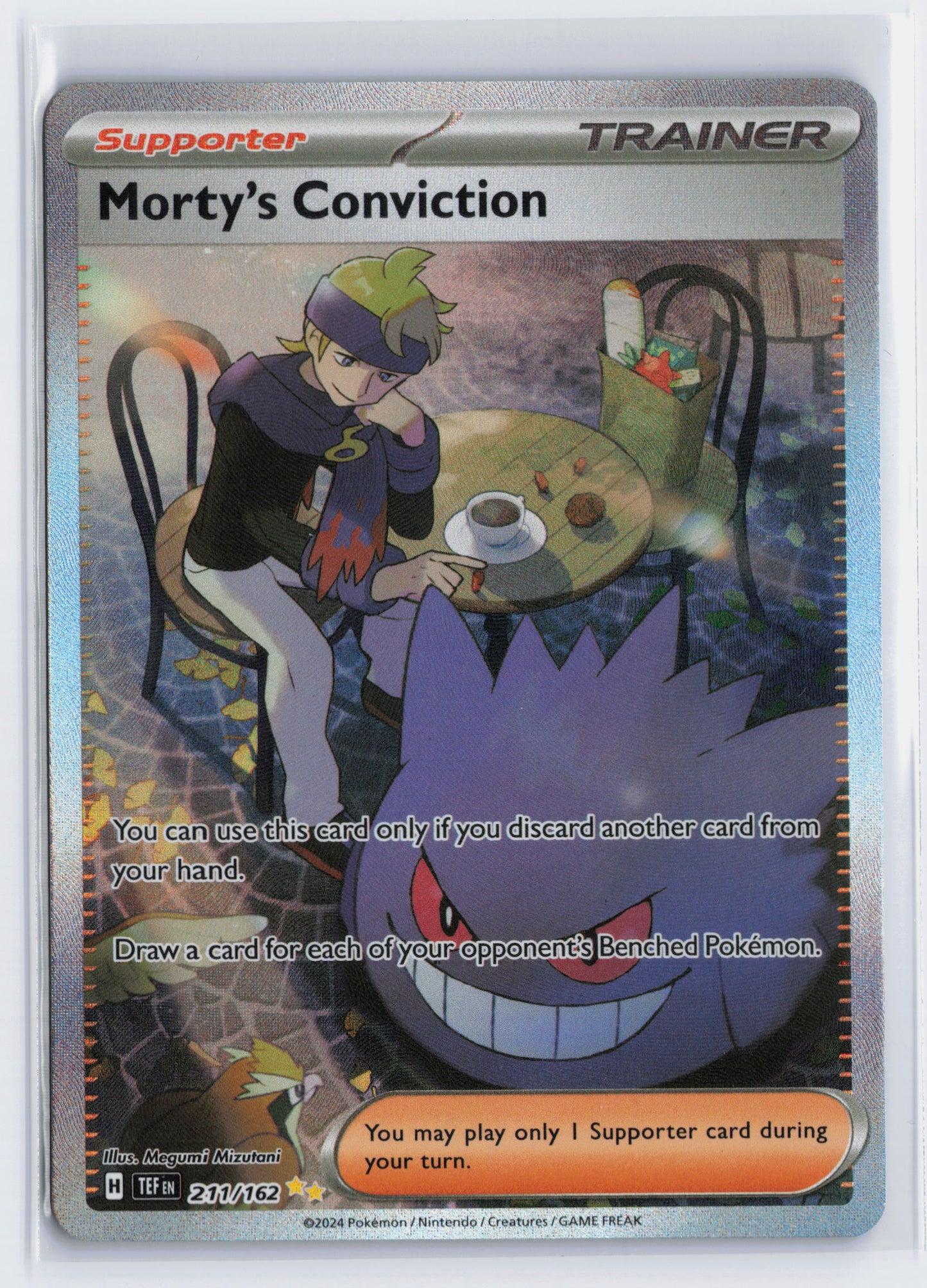 Morty's Conviction - #211/162 - Pokémon Scarlet & Violet - Temporal Forces