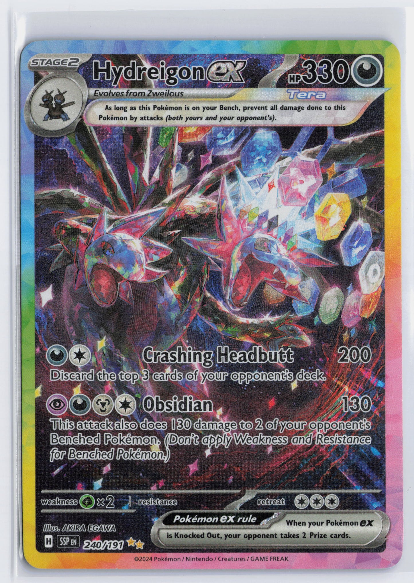 Hydreigon ex - #240/191 - Pokémon Scarlet & Violet - Surging Sparks