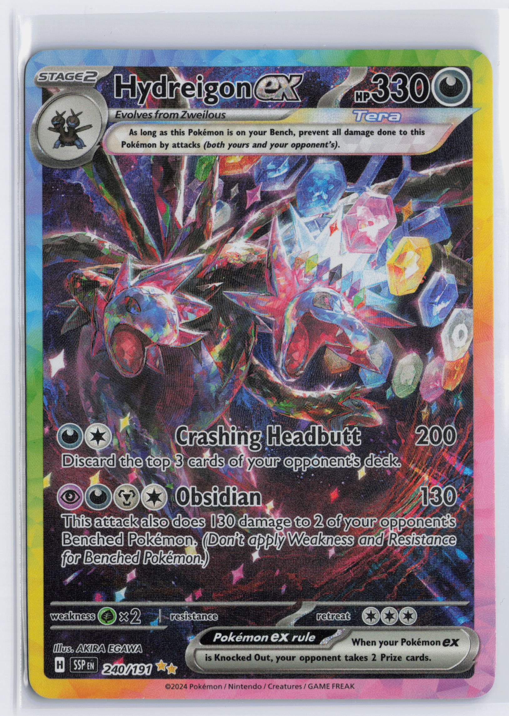 Hydreigon ex - #240/191 - Pokémon Scarlet & Violet - Surging Sparks