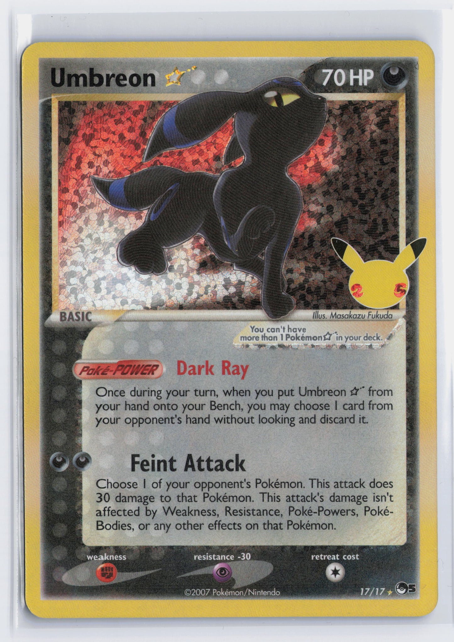 Umbreon Gold Star - #17 - Pokémon Sword & Shield - Celebrations