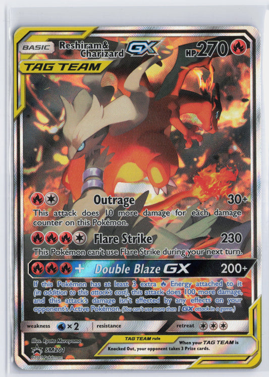 Reshiram & Charizard GX - #SM201 - Pokémon Sun & Moon - Promo