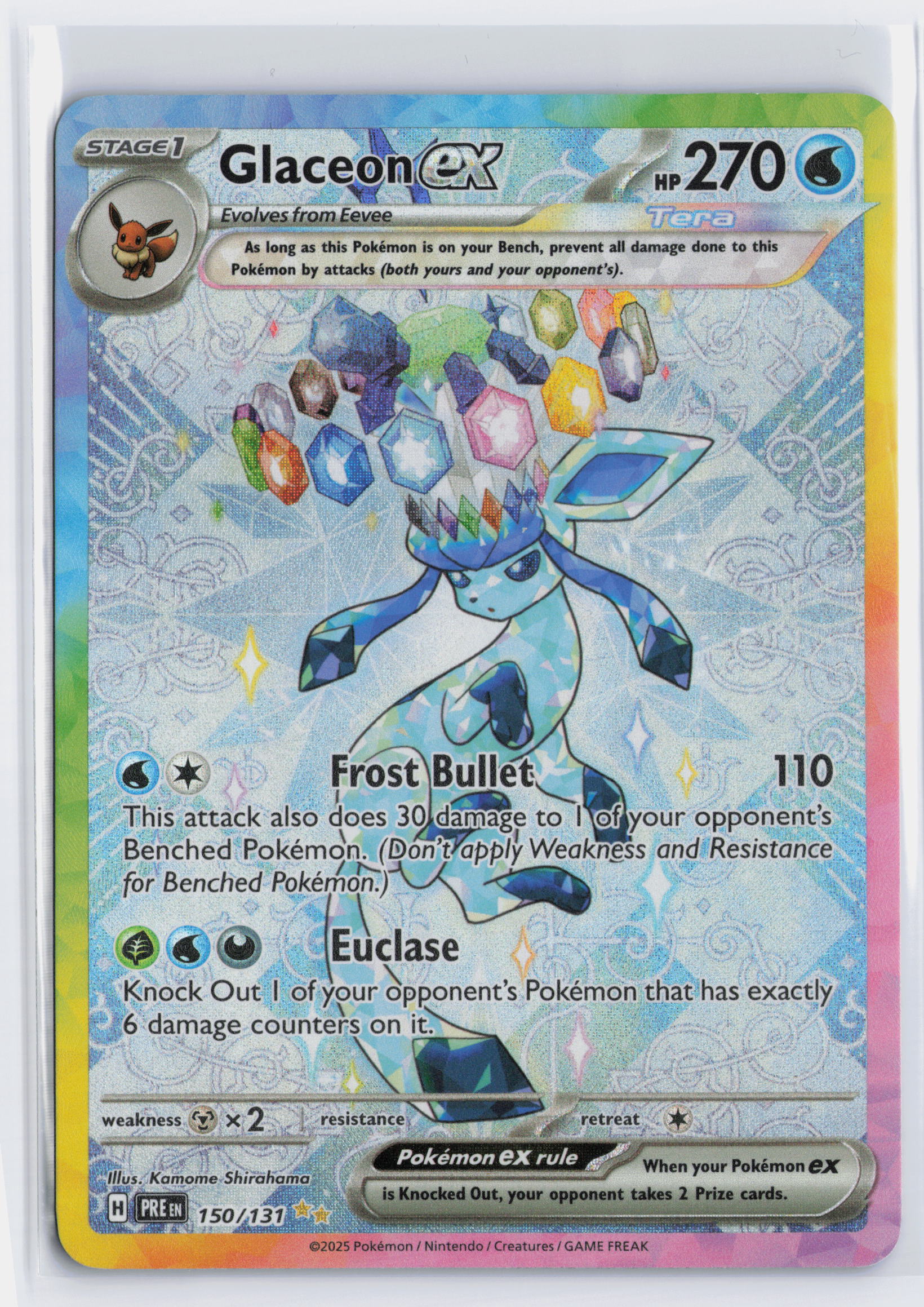 Glaceon ex - #150/131 - Pokémon Scarlet & Violet - Prismatic Evolution