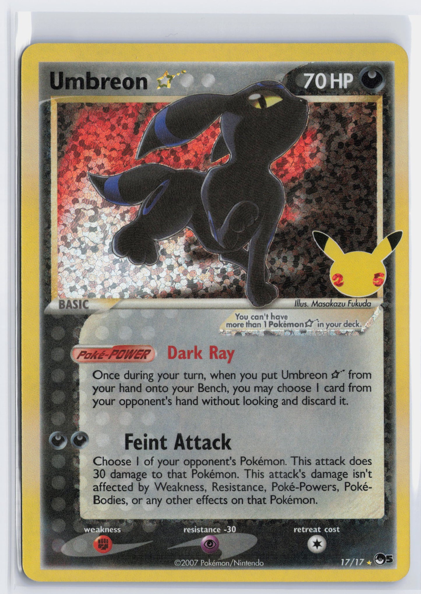 Umbreon Gold Star - #17 - Pokémon Sword & Shield - Celebrations 2