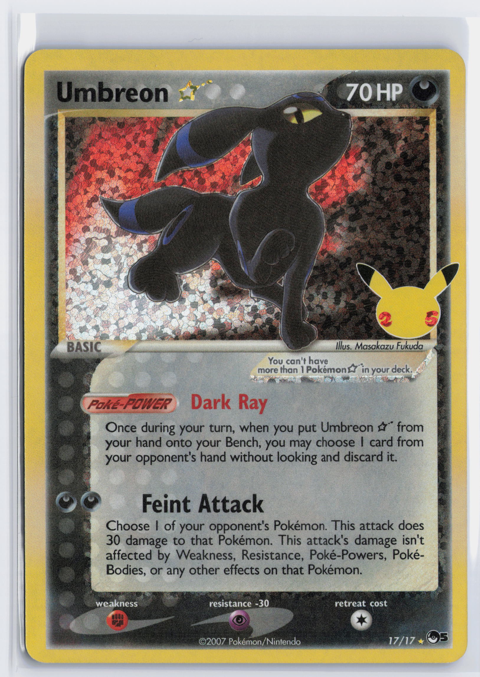 Umbreon Gold Star - #17 - Pokémon Sword & Shield - Celebrations 2