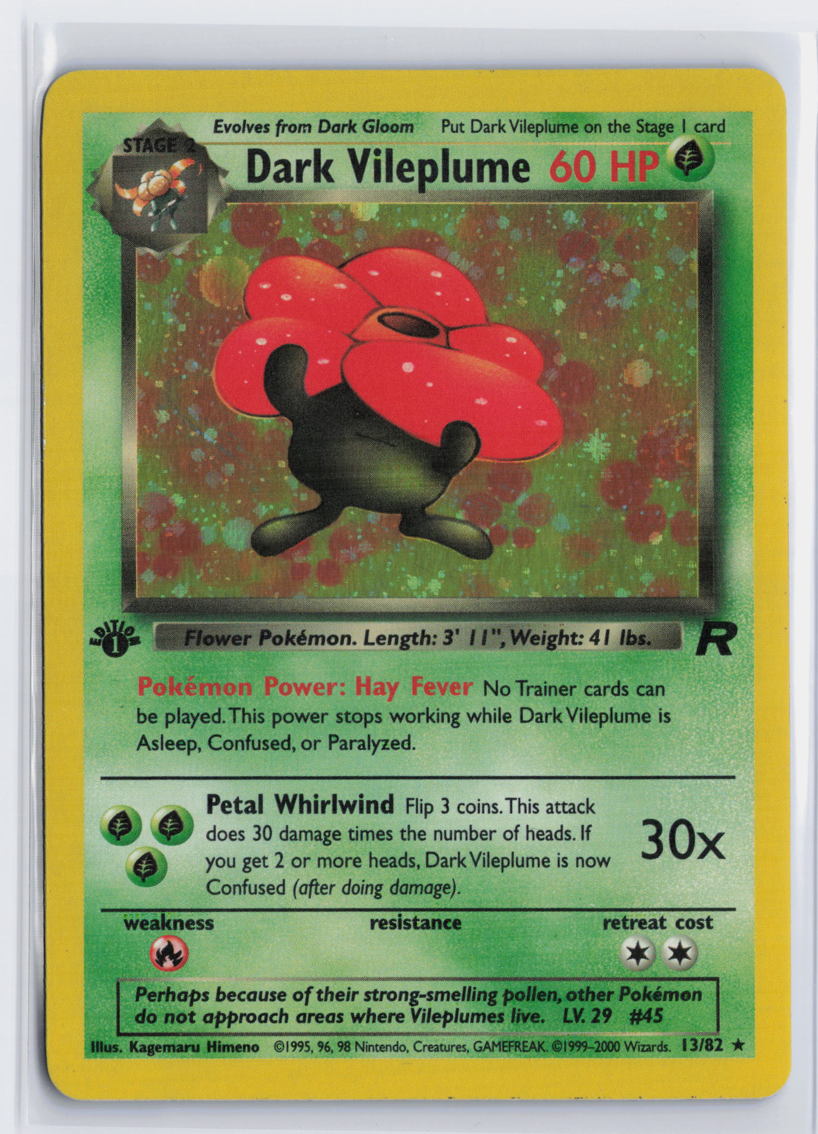 Dark Vileplume 1st Edition - #13/82 - Pokémon WOTC - Team Rocket
