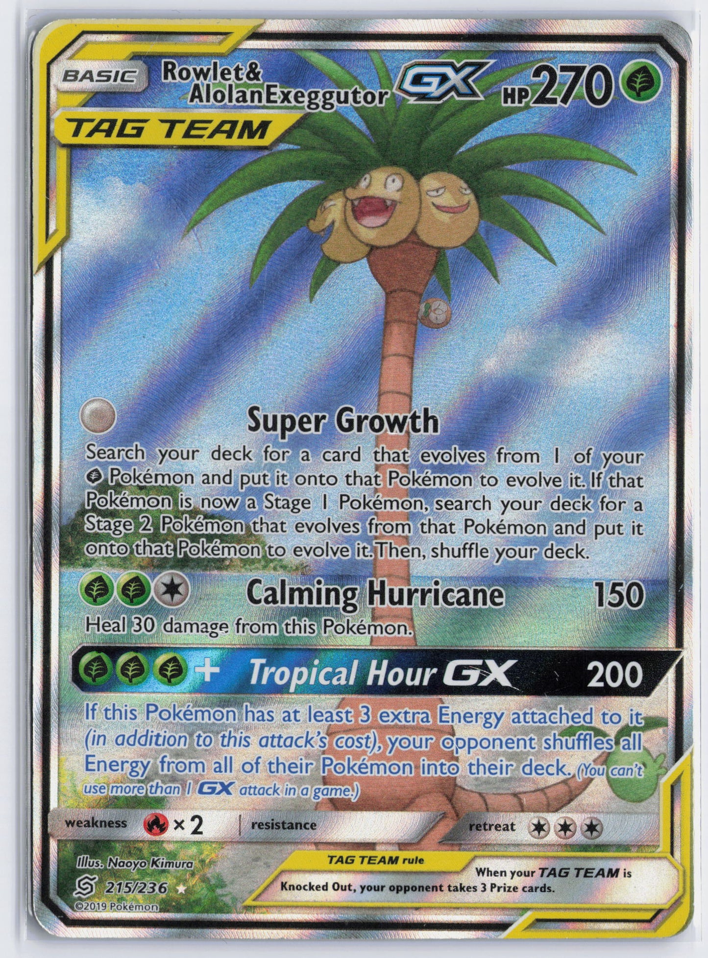 Rowlet & Alolan Exeggutor GX - #215/236 - Pokémon Sun & Moon - Unified Minds