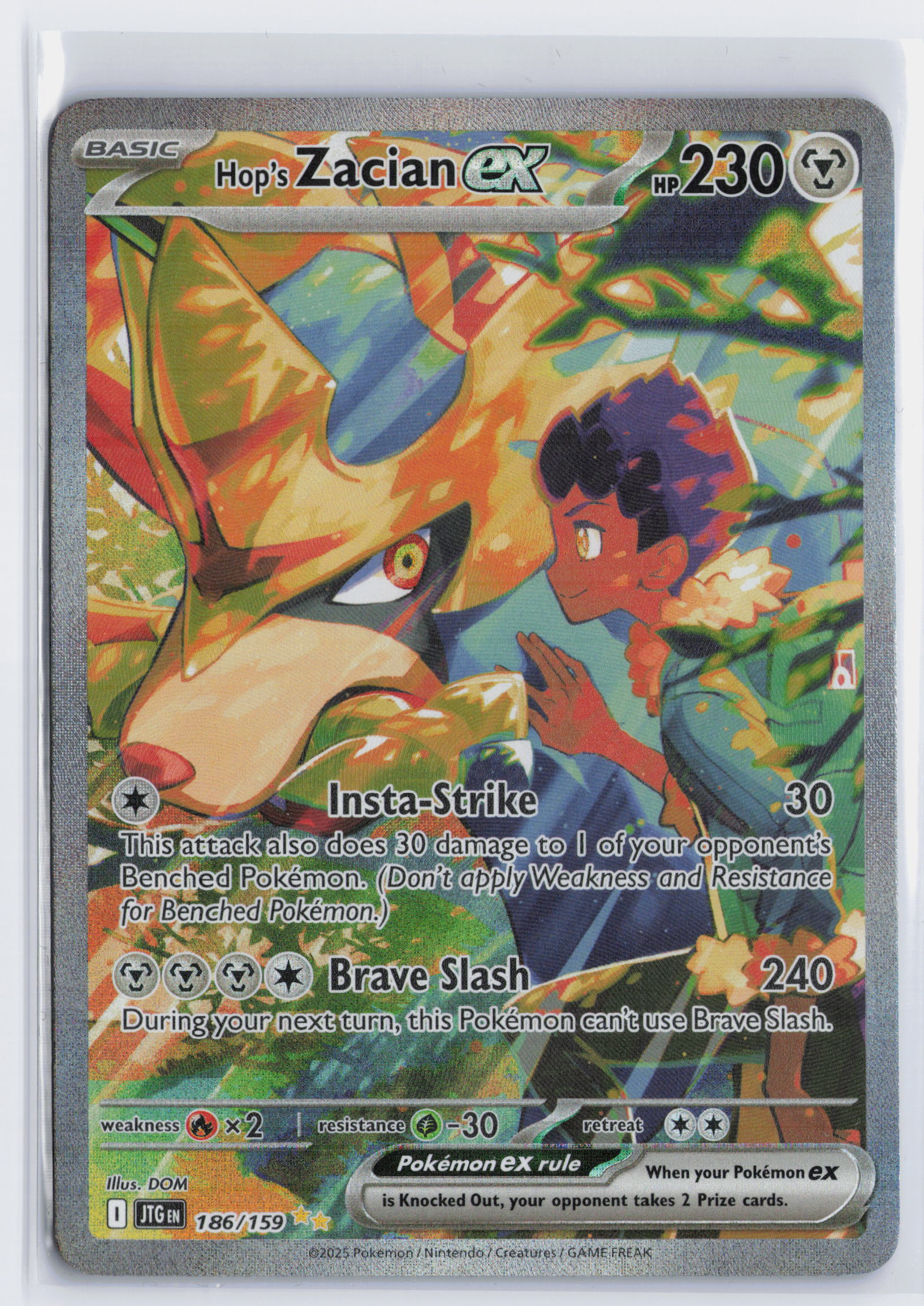 Hop's Zacian ex - #186/159 - Pokémon Scarlet & Violet - Journey Together
