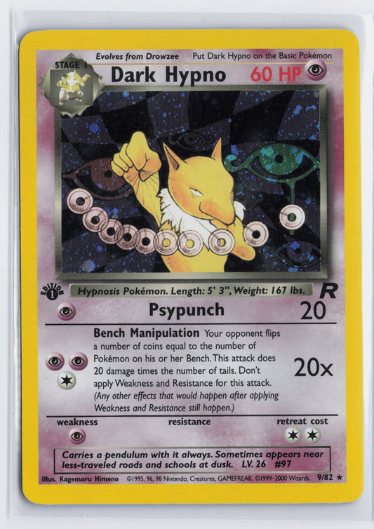 Dark Hypno 1st Edition - #9/82 - Pokémon WOTC - Team Rocket