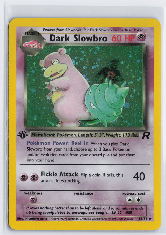 Dark Slowbro 1st Edition - #12/82 - Pokémon WOTC - Team Rocket
