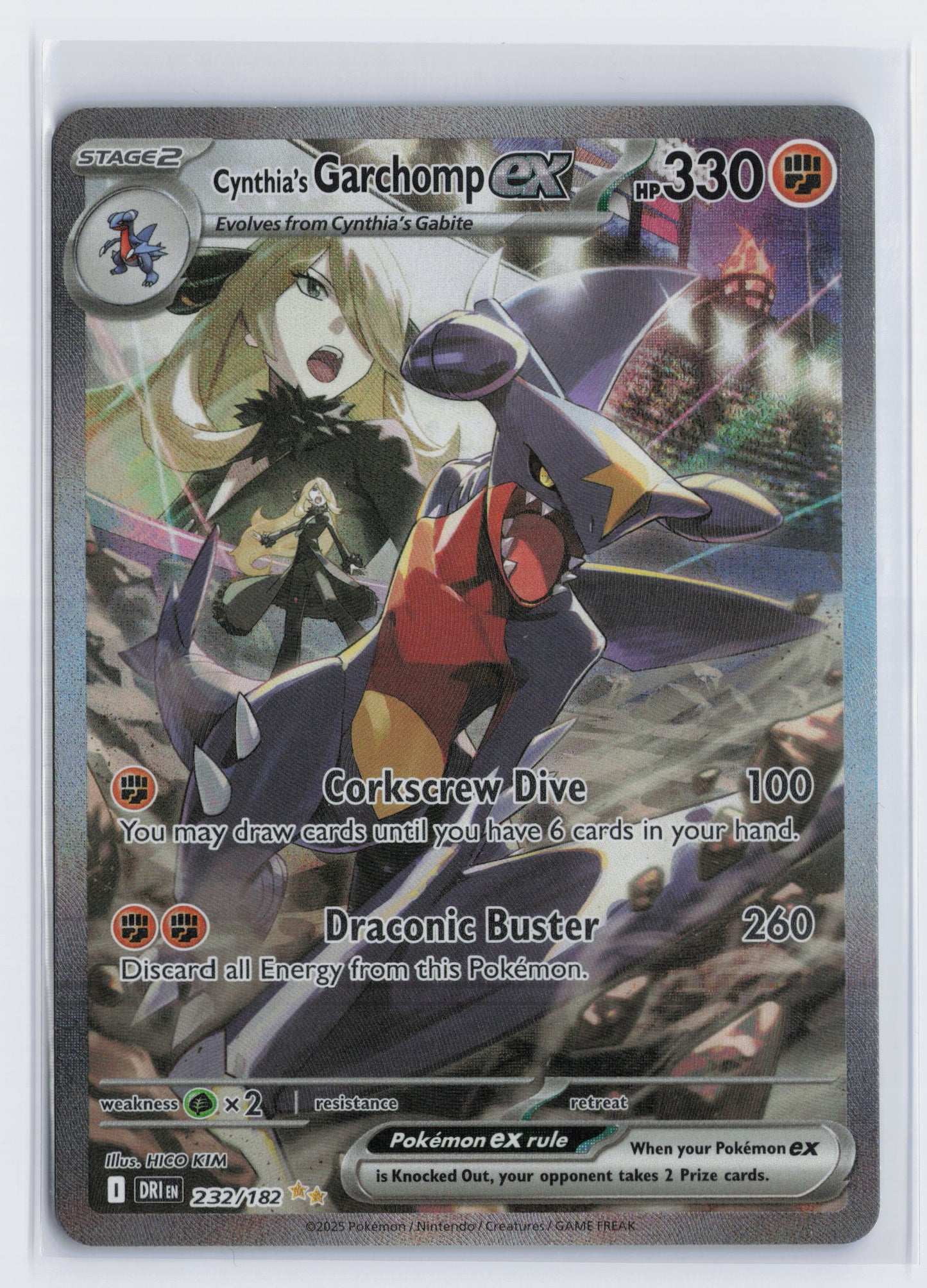 Cynthia's Garchomp ex - #232/182 - Pokémon Scarlet & Violet - Destined Rivals