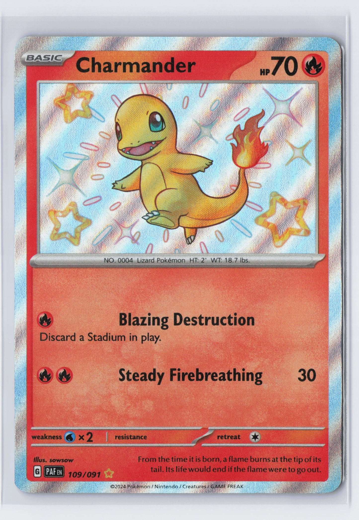 Charmander - #109/91 - Pokémon Scarlet & Violet - Paldean Fates