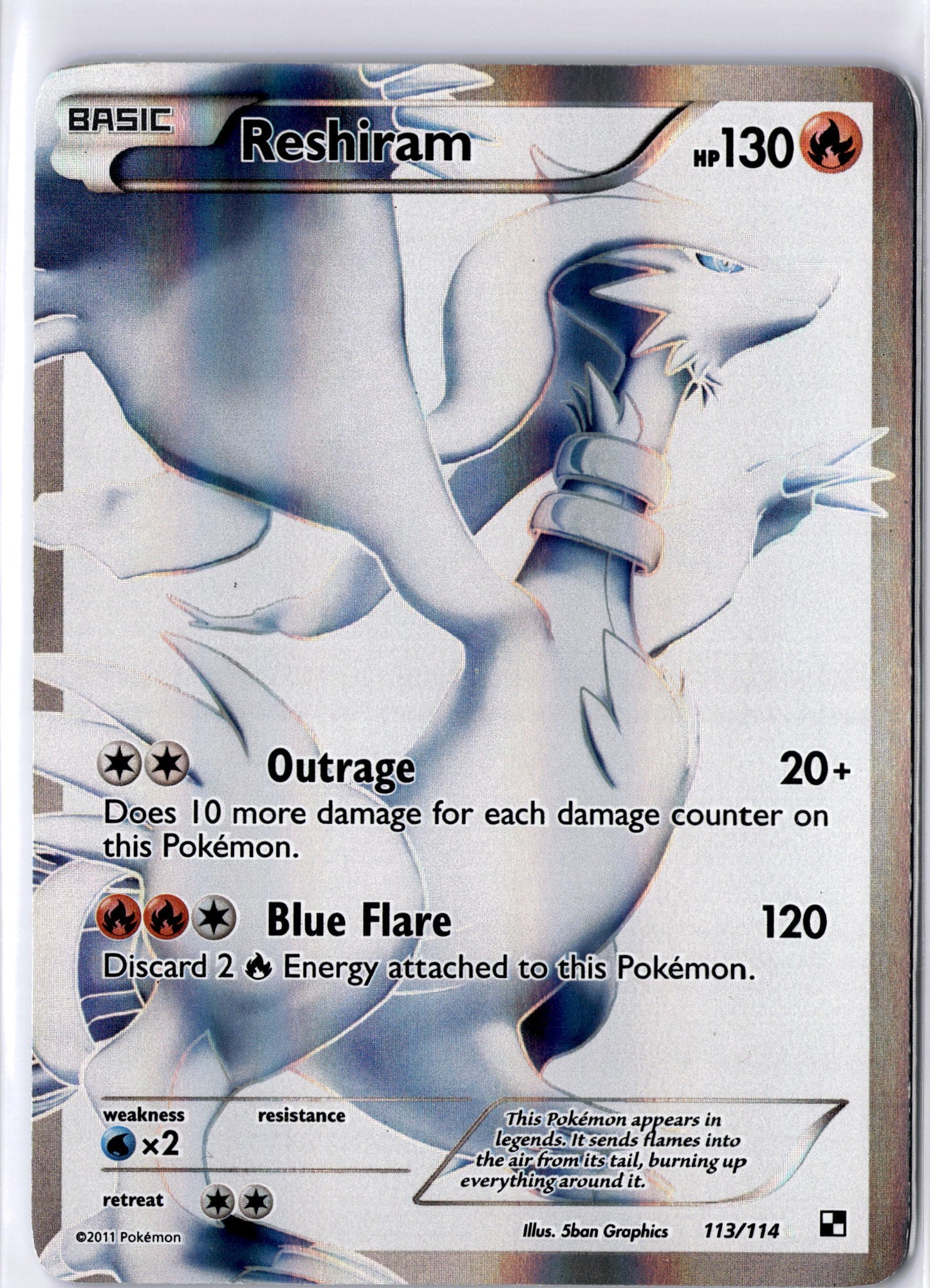 Reshiram - #113/114 - Pokémon Black & White - Black & White Base
