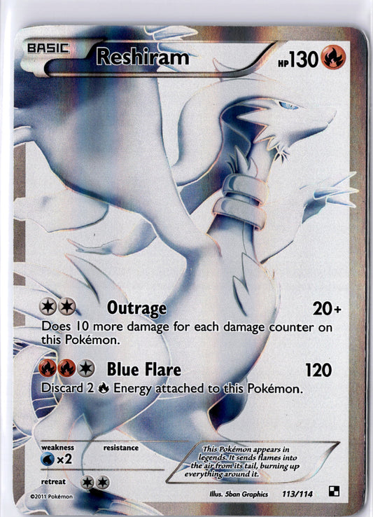 Reshiram - #113/114 - Pokémon Black & White - Black & White Base