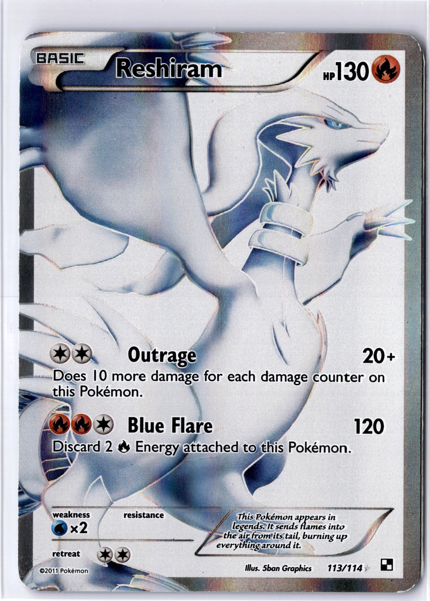 Reshiram - #113/114 - Pokémon Black & White - Black & White Base