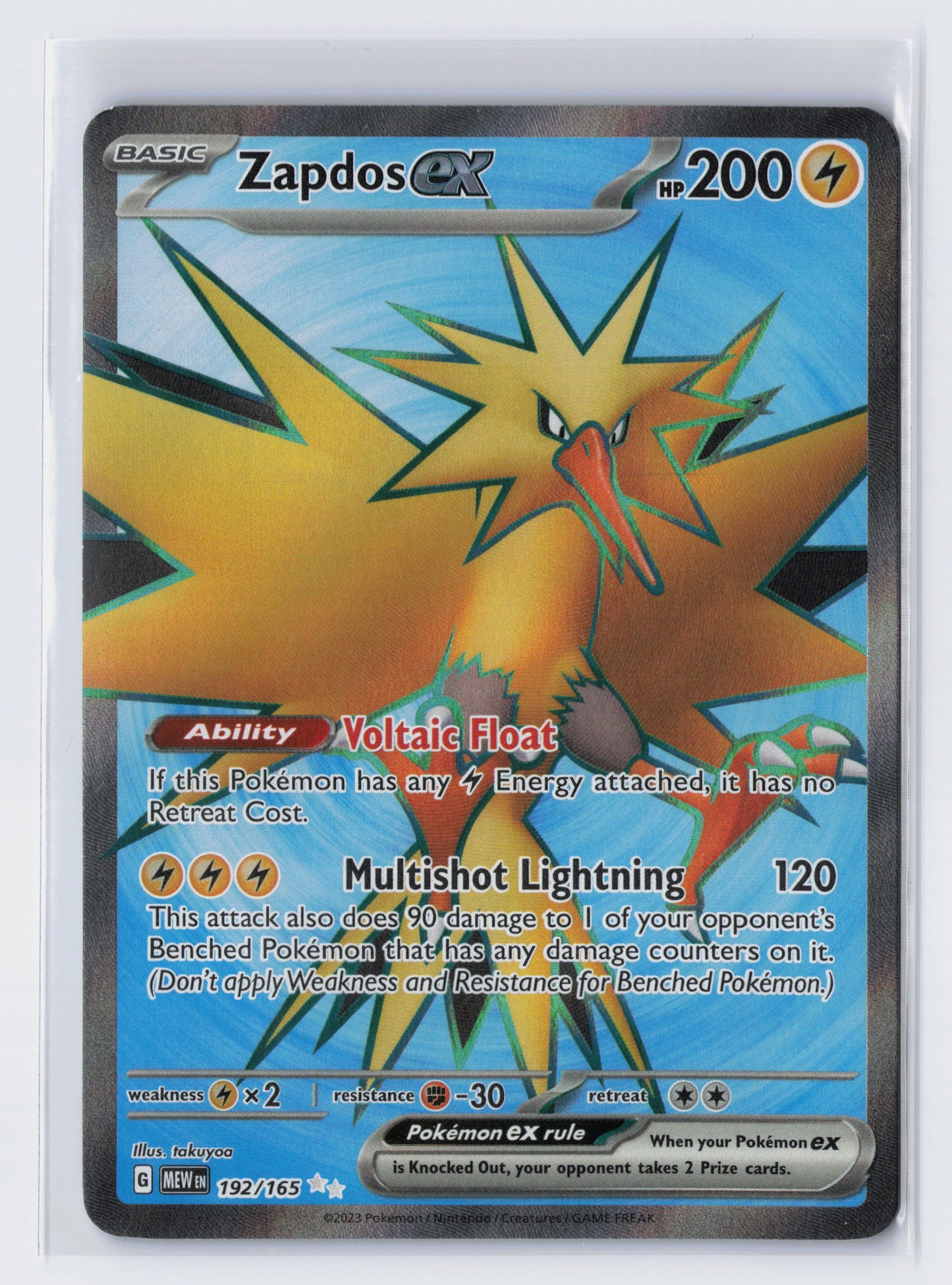 Zapdos ex - #192/165 - Pokémon Scarlet & Violet - 151