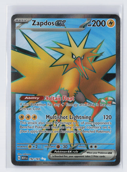 Zapdos ex - #192/165 - Pokémon Scarlet & Violet - 151