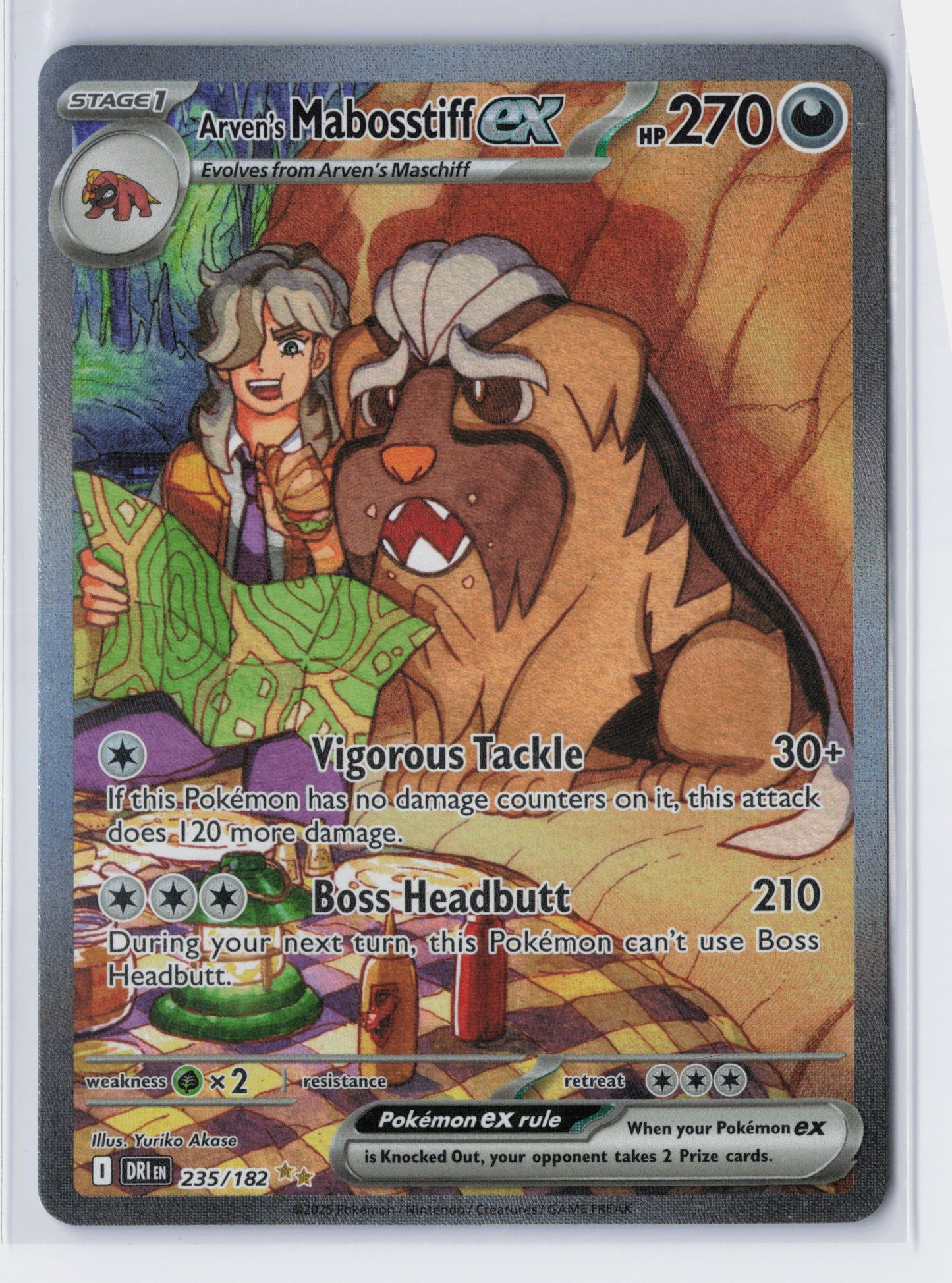 Arven's Mabosstiff ex - #235/182 - Pokémon Scarlet & Violet - Destined Rivals