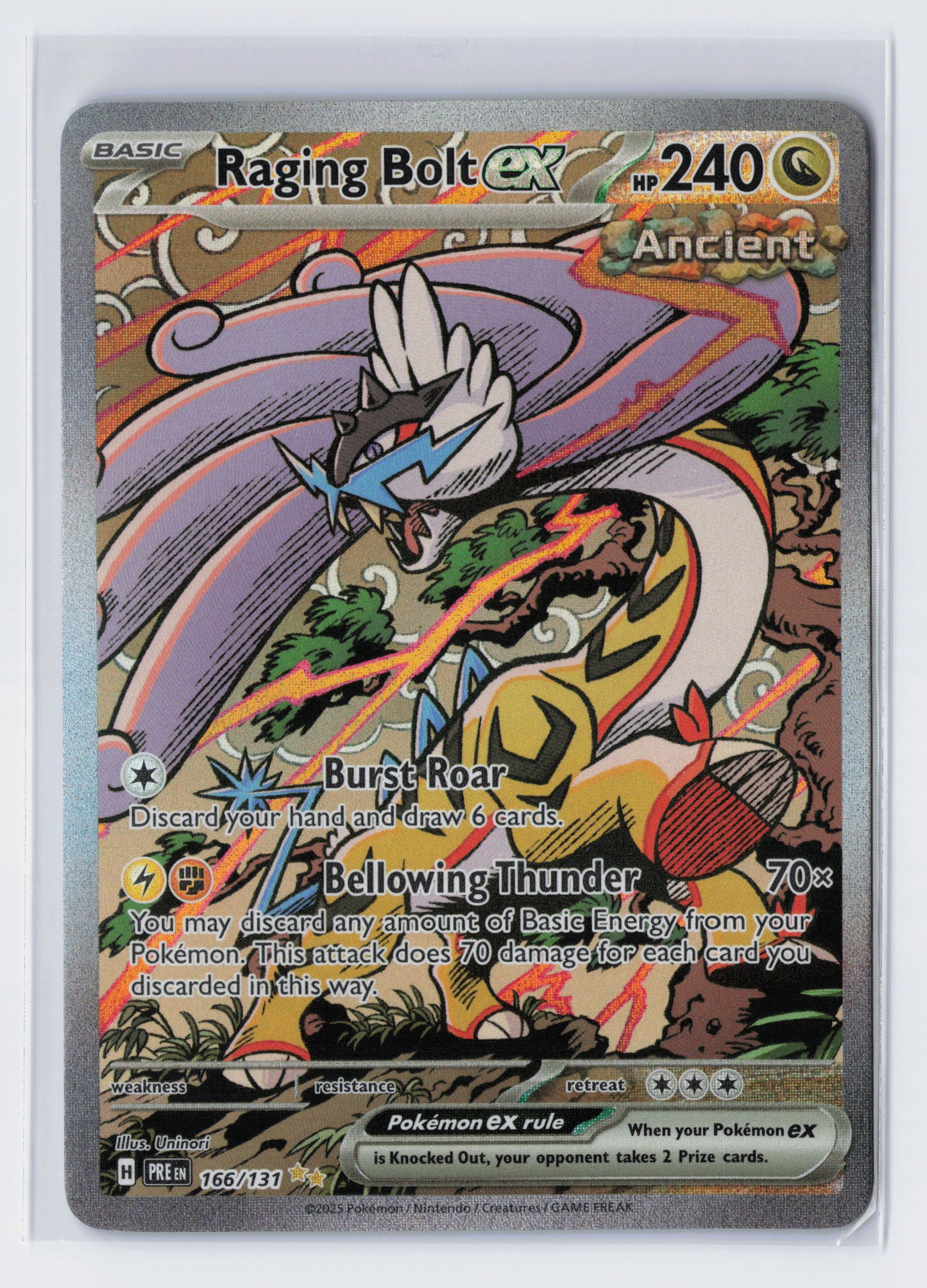 Raging Bolt ex - #166/131 - Pokémon Scarlet & Violet - Prismatic Evolution