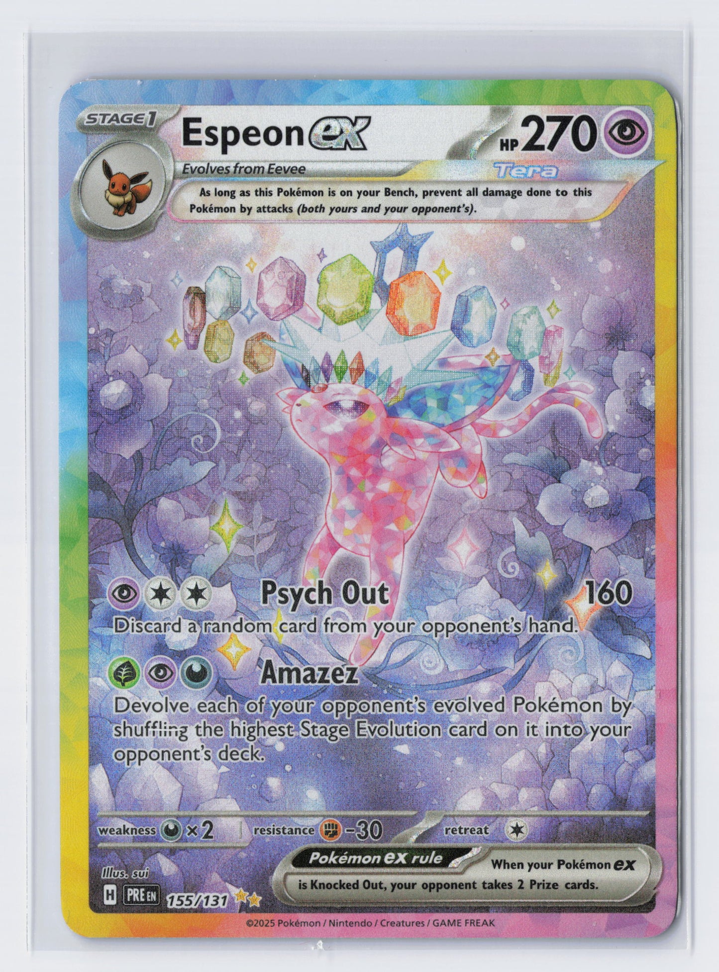 Espeon ex - #155/131 - Pokémon Scarlet & Violet - Prismatic Evolution