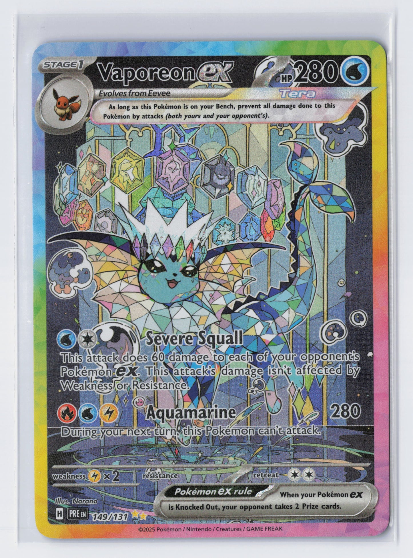 Vaporeon ex - #149/131 - Pokémon Scarlet & Violet - Prismatic Evolution