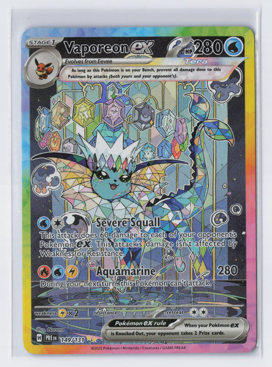 Vaporeon ex - #149/131 - Pokémon Scarlet & Violet - Prismatic Evolution
