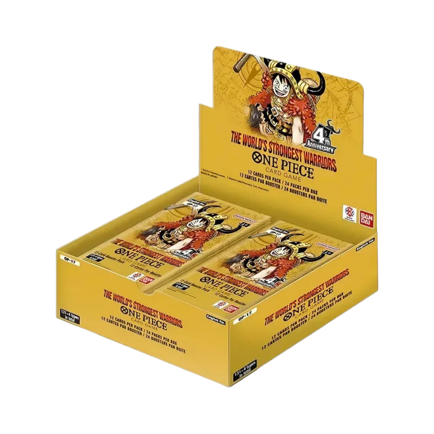 One Piece TCG OP17 The World's Strongest Warriors Booster Box med 24 engelska booster packs.