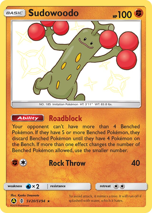 Sudowoodo - #SV20/SV94 - Pokémon Sun & Moon - Hidden Fates
