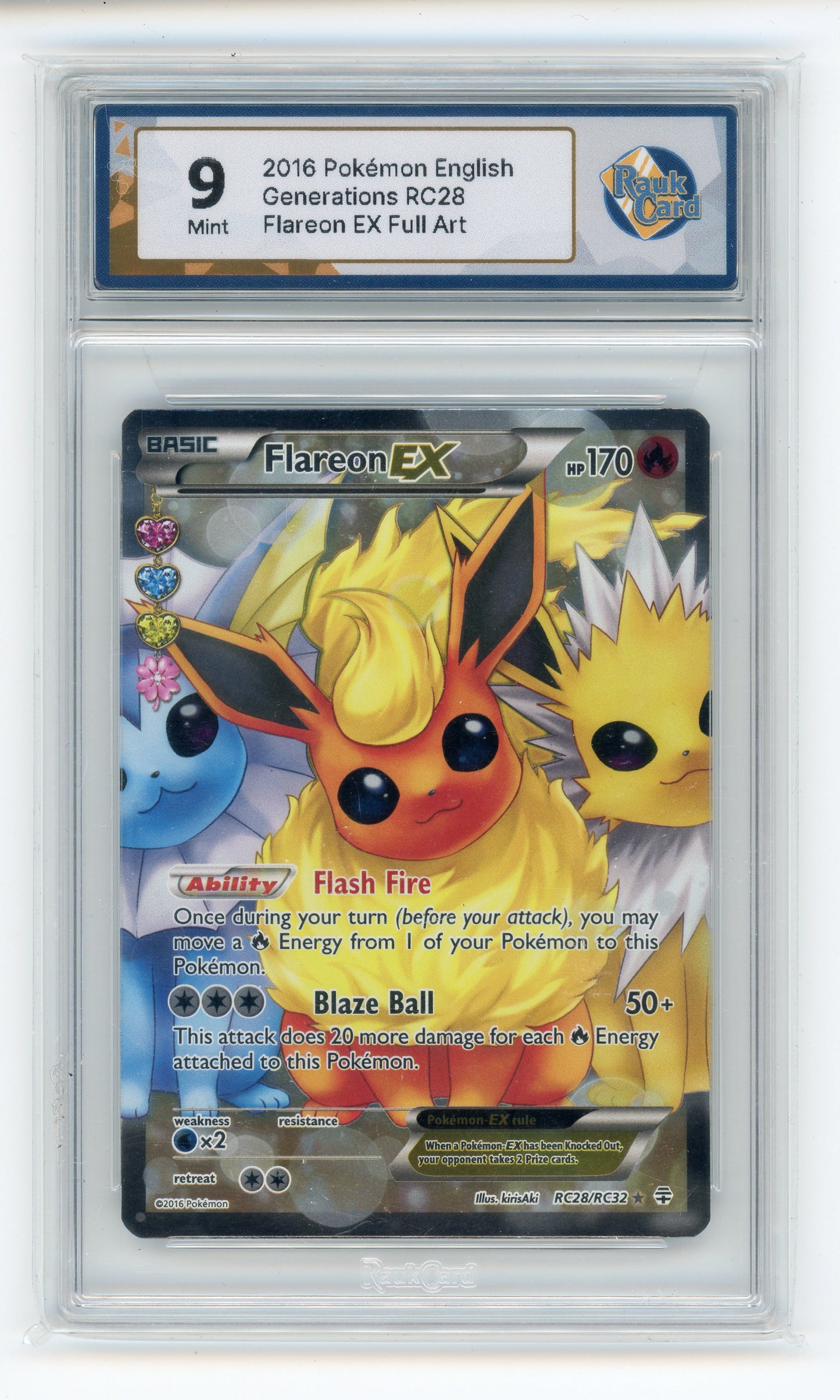 Flareon ex - #RC28 RaukCard 9 - Pokémon X & Y: Generations