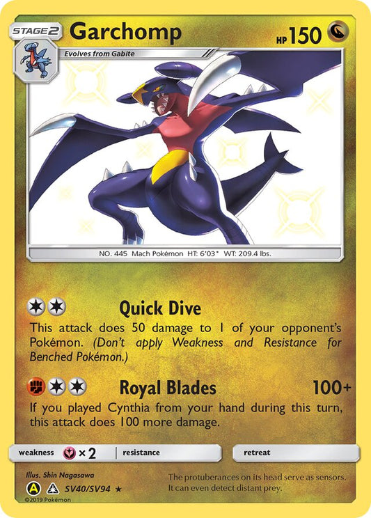 Garchomp - #SV40/SV94 - Pokémon Sun & Moon - Hidden Fates