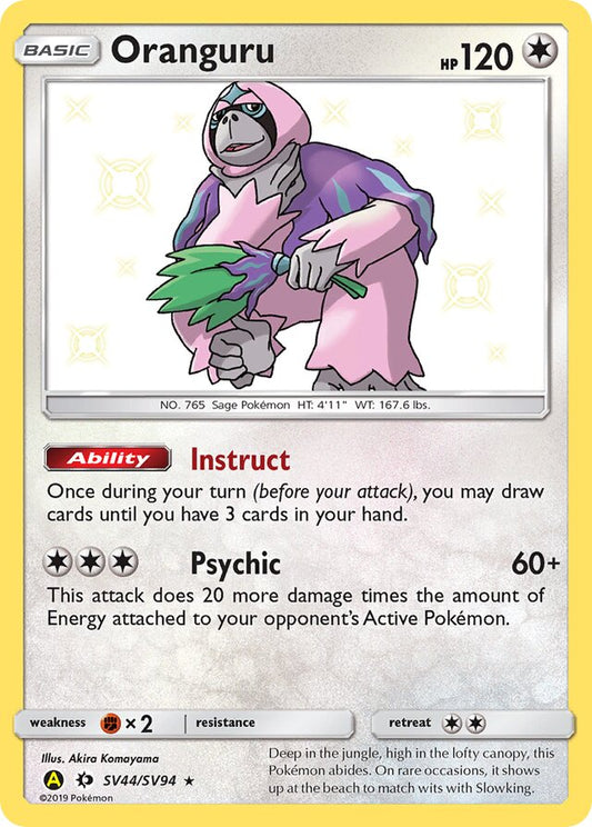 Oranguru - #SV44/SV94 - Pokémon Sun & Moon - Hidden Fates
