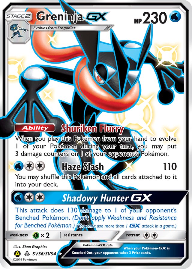 Greninja GX - #SV56/SV94 - Pokémon Sun & Moon - Hidden Fates