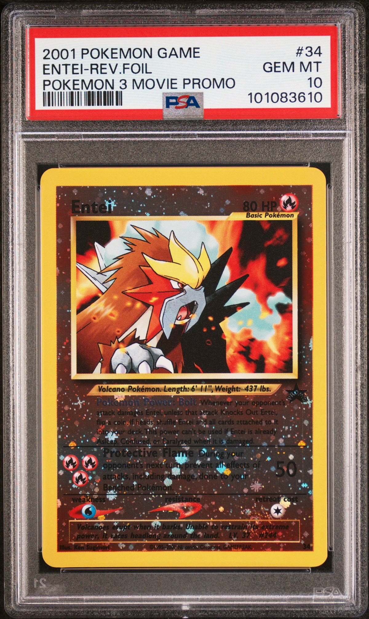 PSA 10 Entei 34 - POKEMON GAME MOVIE