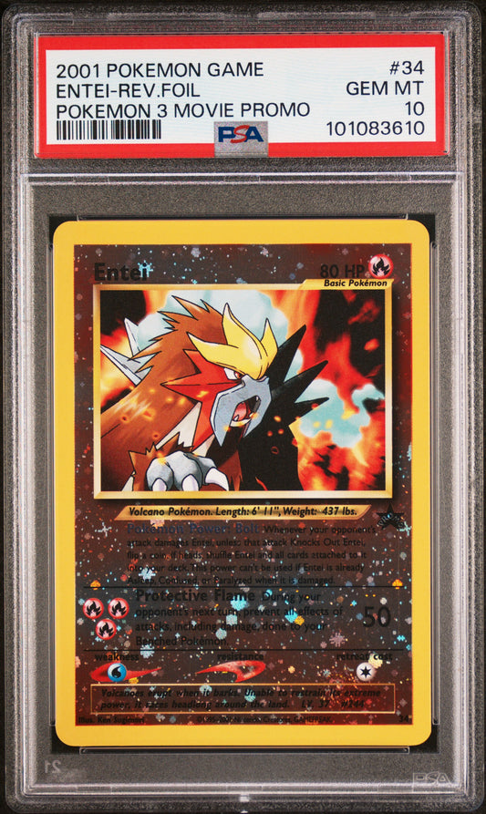 PSA 10 Entei 34 - POKEMON GAME MOVIE