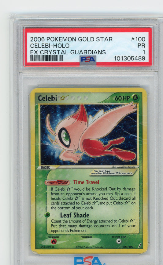 Celebi Gold Star - #100 PSA 1 - Pokémon EX Series: EX Crystal Guardians