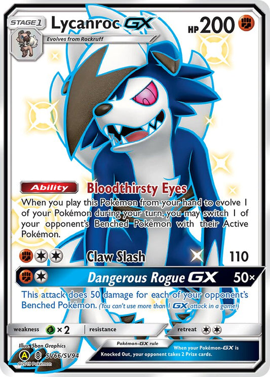 Lycanroc GX - #SV66/SV94 - Pokémon Sun & Moon - Hidden Fates