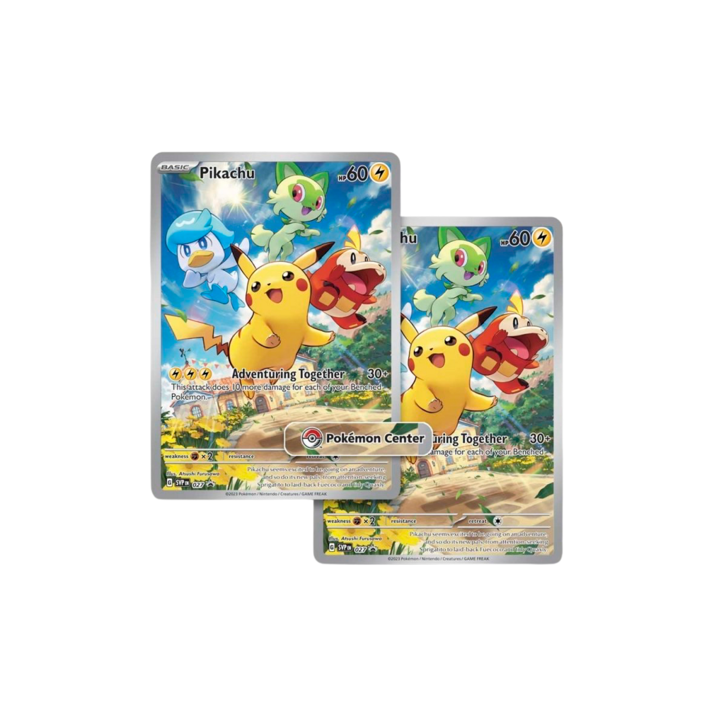 Pikachu promo kort Pokémon Center Paldea Evolved