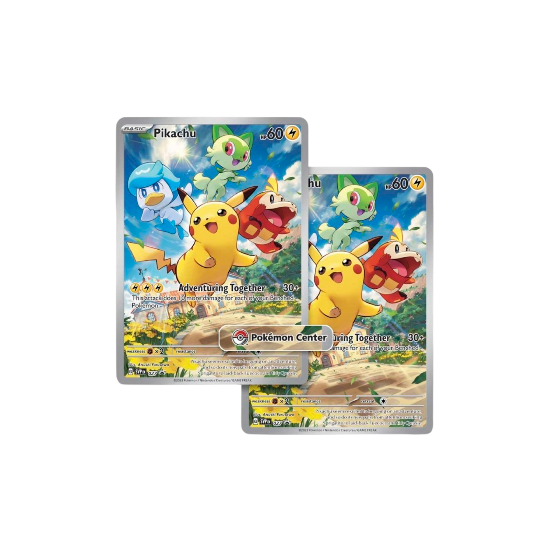 Pikachu promo kort Pokémon Center Paldea Evolved