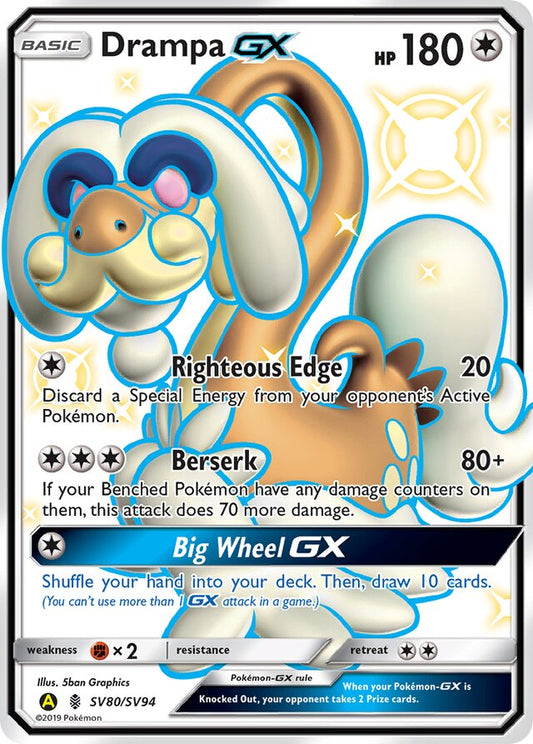 Drampa GX - #SV80/SV94 - Pokémon Sun & Moon - Hidden Fates
