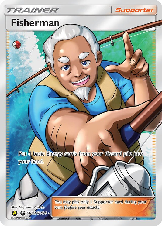 Fisherman - #SV83/SV94 - Pokémon Sun & Moon - Hidden Fates