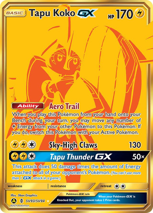 Tapu Koko GX - #SV93/SV94 - Pokémon Sun & Moon - Hidden Fates
