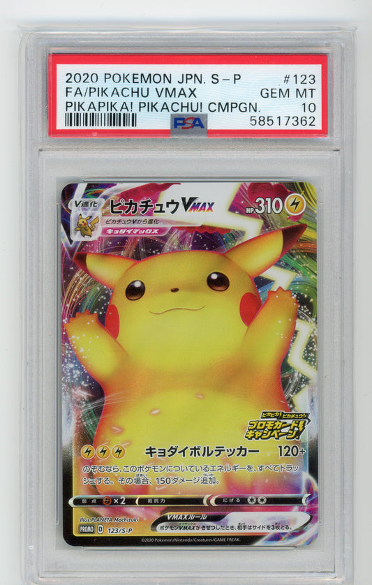 Pikachu VMAX - #SP123 PSA 10 - Pokémon Sword & Shield: Promo