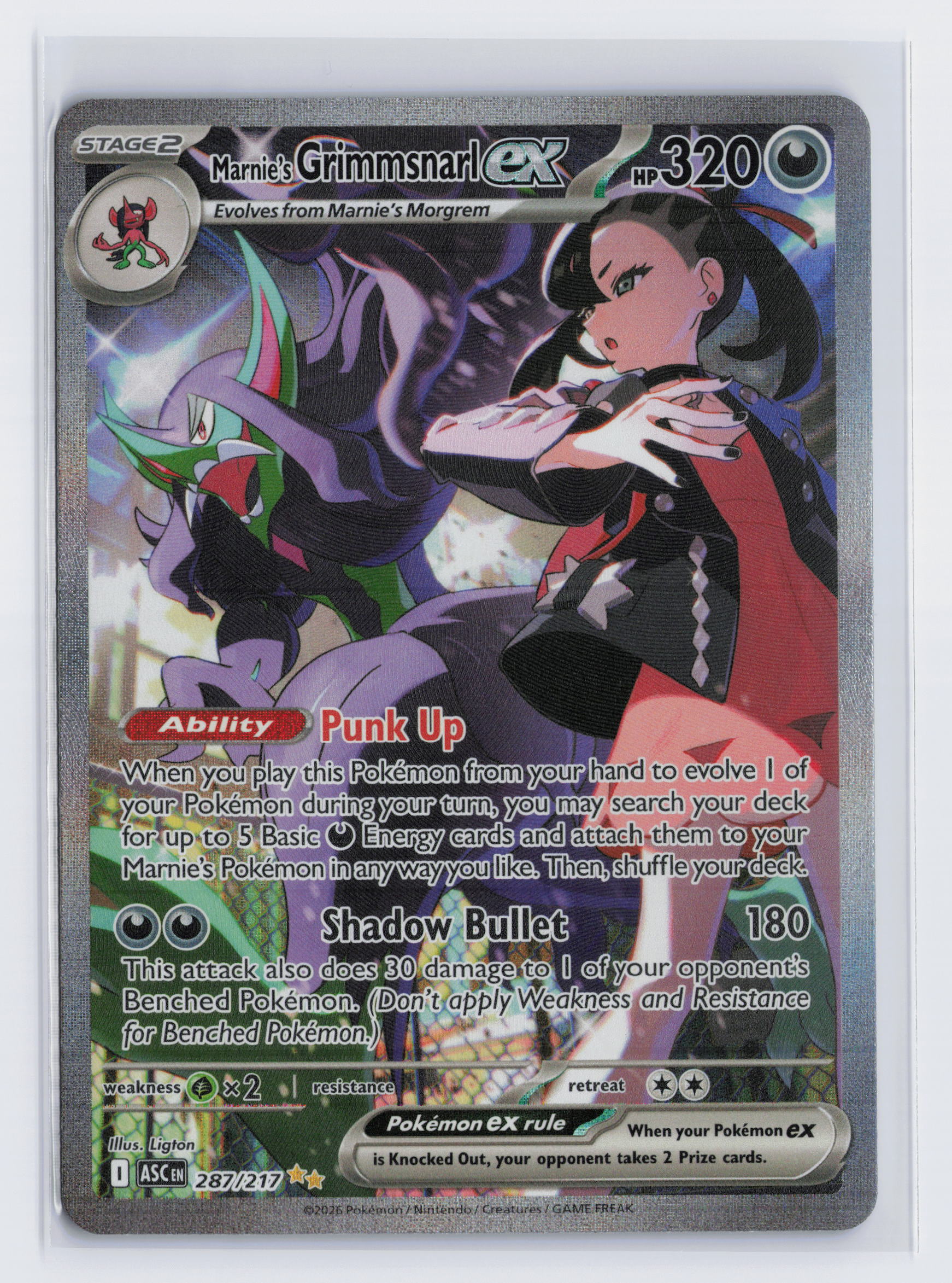 Marnie's Grimmsnarl ex - #287/217 - Pokémon Mega Evolution - Ascended Heroes