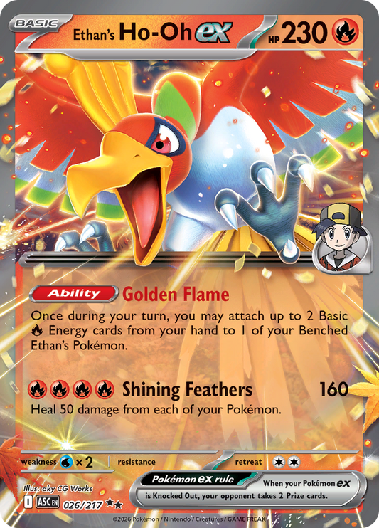 Ethan's Ho-Oh ex - #026/217 - Pokémon Mega Evolution - Ascended Heroes