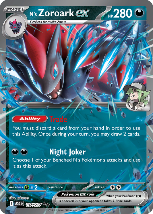 N's Zoroark ex - #137/217 - Pokémon Mega Evolution - Ascended Heroes