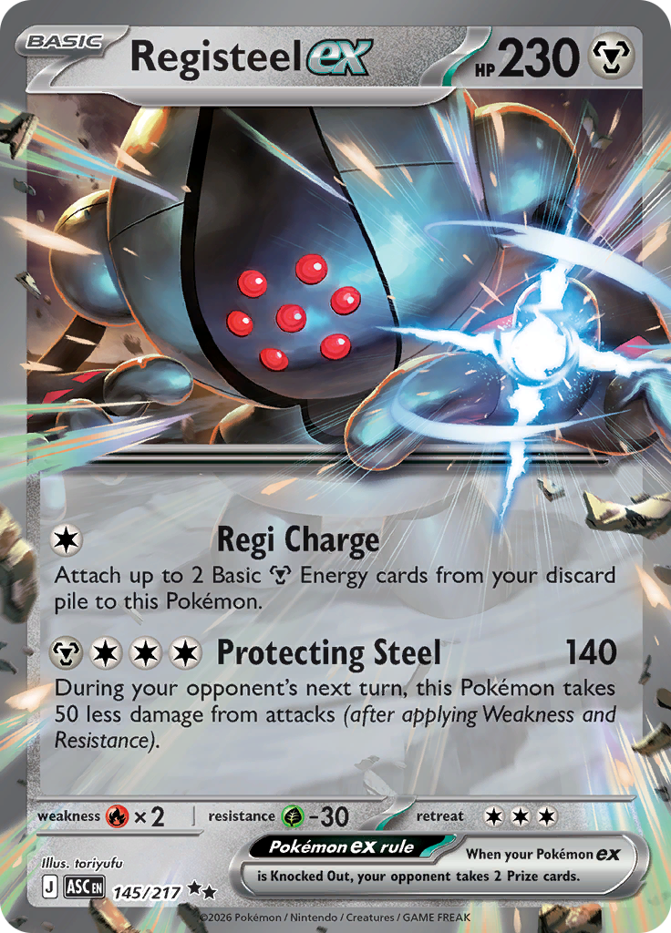 Registeel ex - #145/217 - Pokémon Mega Evolution - Ascended Heroes