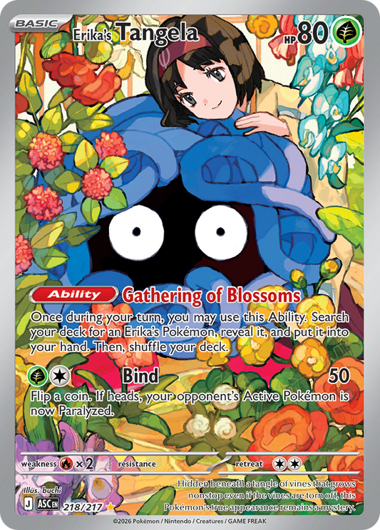 Erika's Tangela - #218/217 - Pokémon Mega Evolution - Ascended Heroes