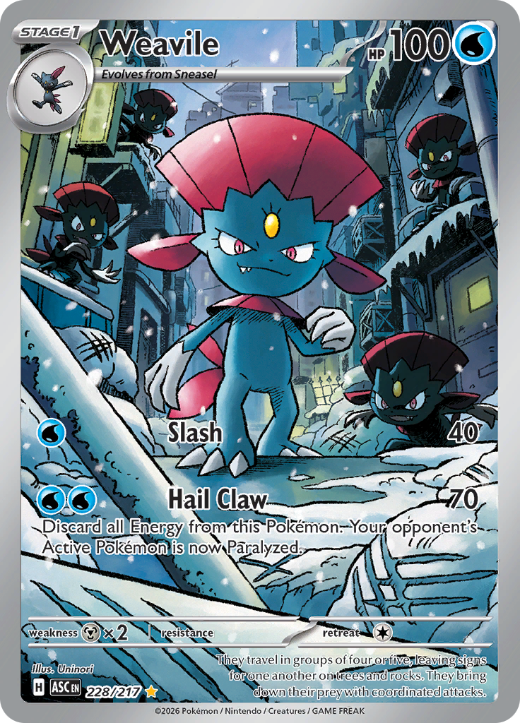 Weavile - #228/217 - Pokémon Mega Evolution - Ascended Heroes