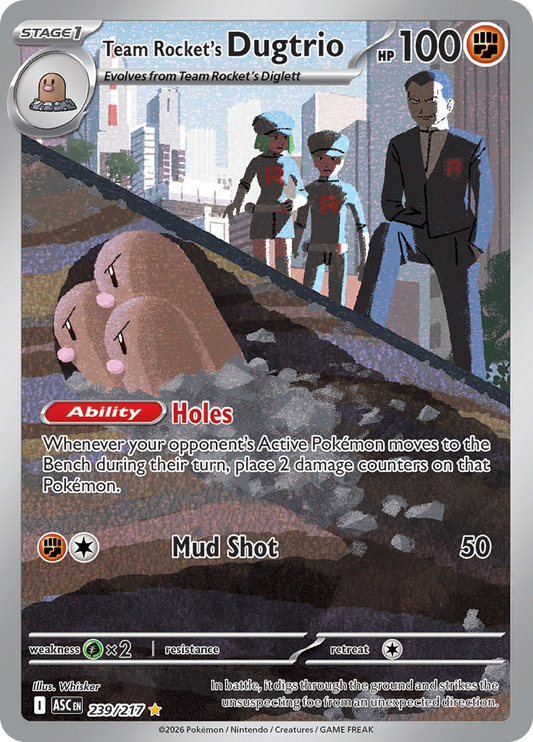 Team Rocket's Dugtrio - #239/217 - Pokémon Mega Evolution - Ascended Heroes