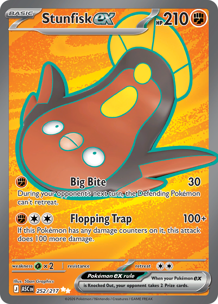 Stunfisk ex - #252/217 - Pokémon Mega Evolution - Ascended Heroes